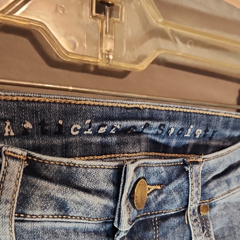 Articles Of Society Medium Blue Ripped Ankle Jeans - Picture 2 of 6